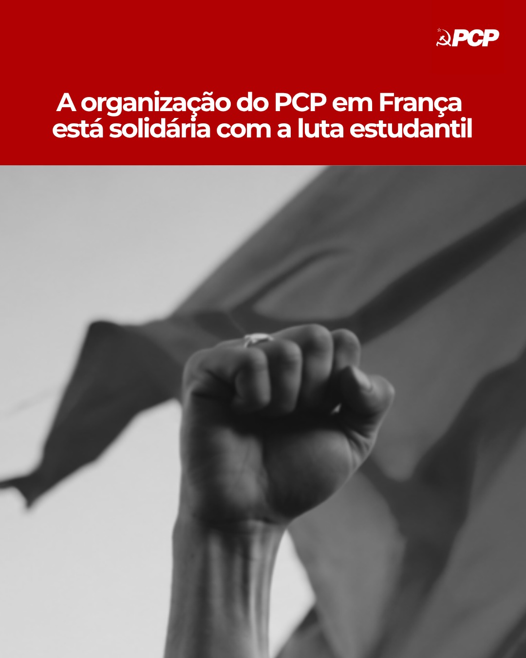 2026 - PCP em França solidário com Luta Estudantil